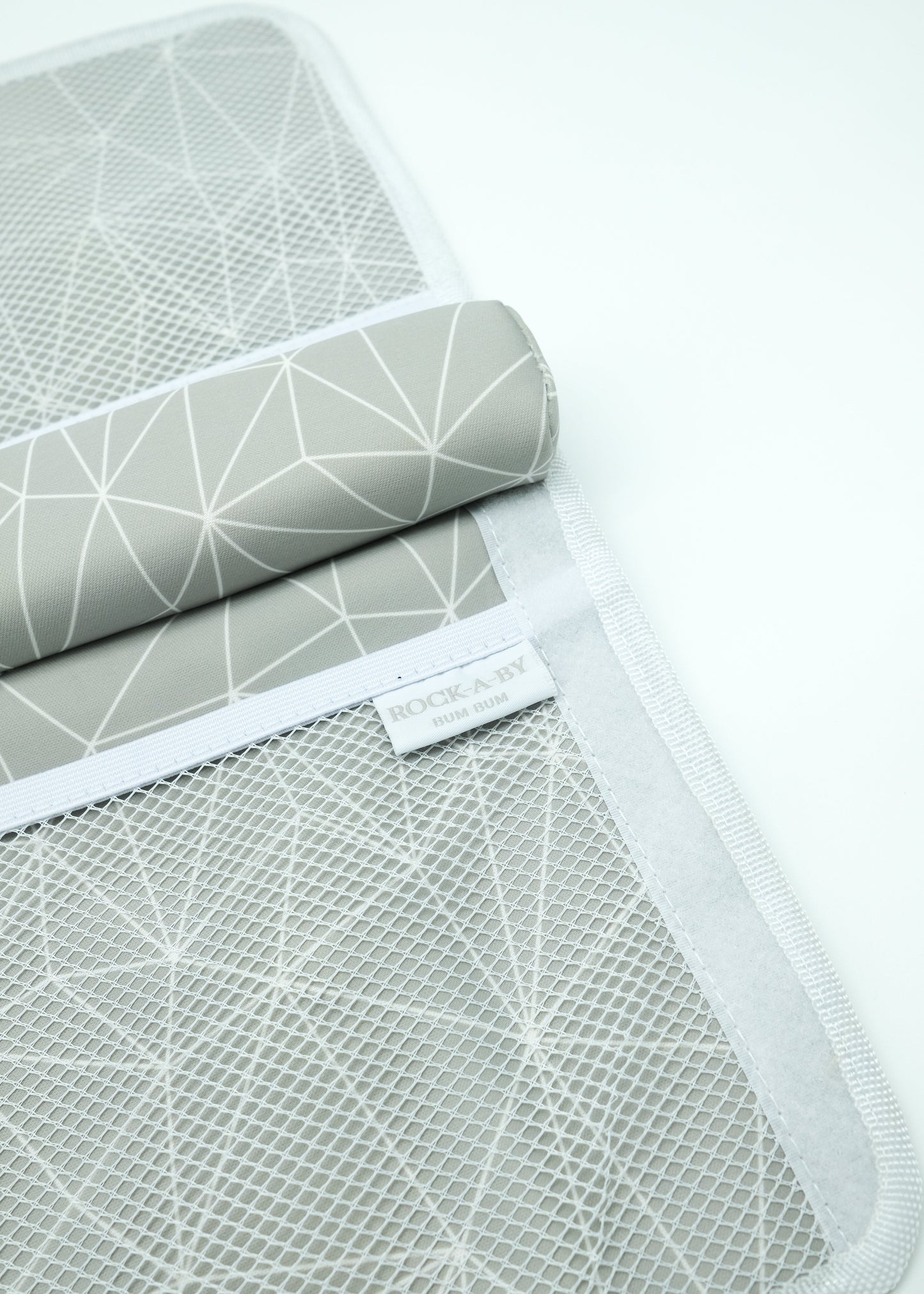 Baby Bath Kneeler and Elbow Rest Pad - Geometric Grey (Narrow Edge Baths)