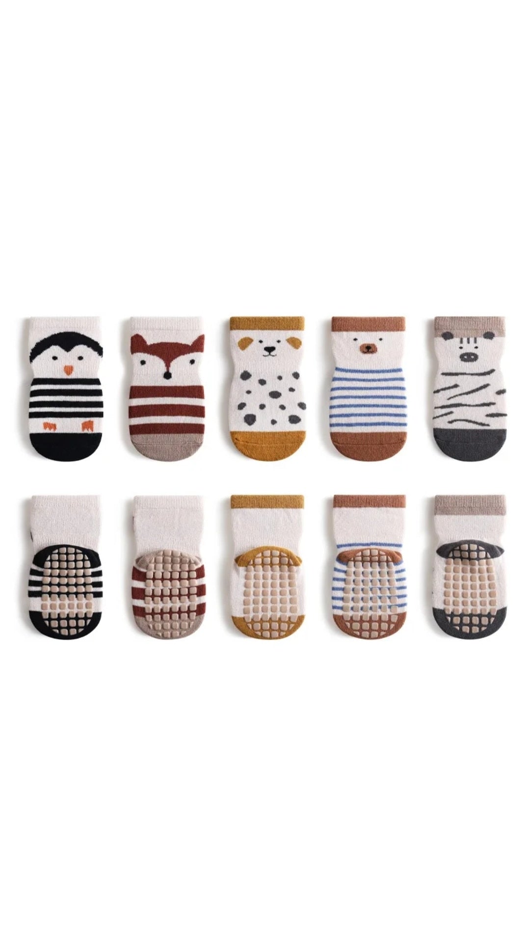 Non slip baby and toddler socks for early walkers
