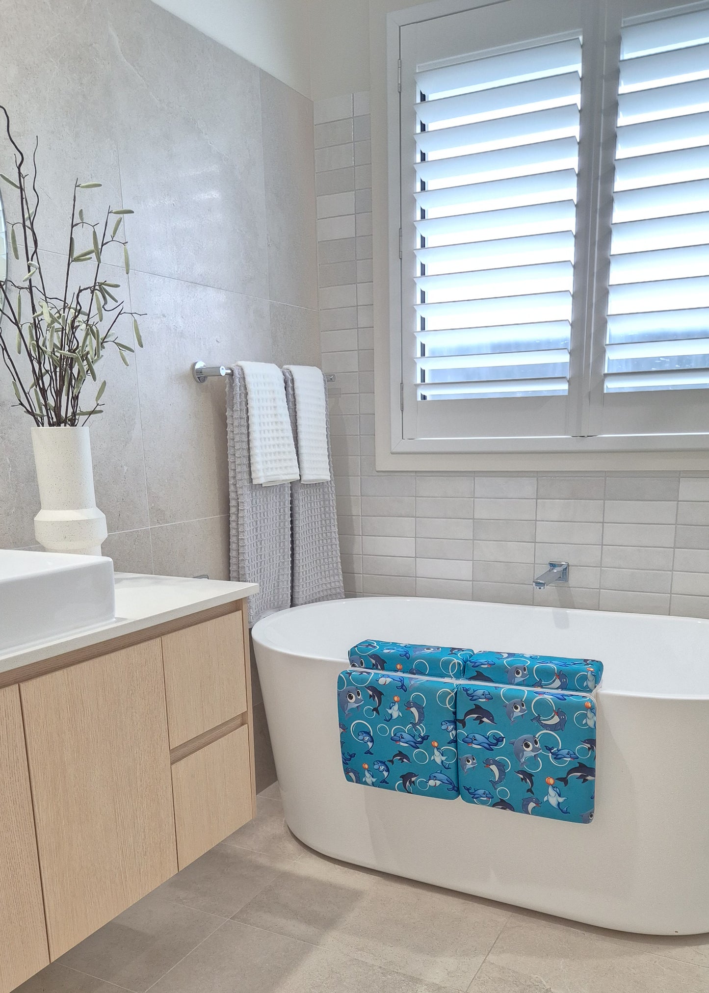 Baby Bath Kneeler and Elbow Rest Pad - Aqua Marine