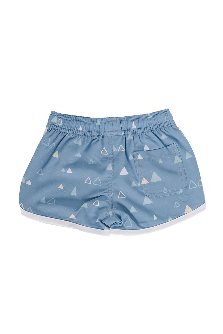 Baby boardshorts with triangle design