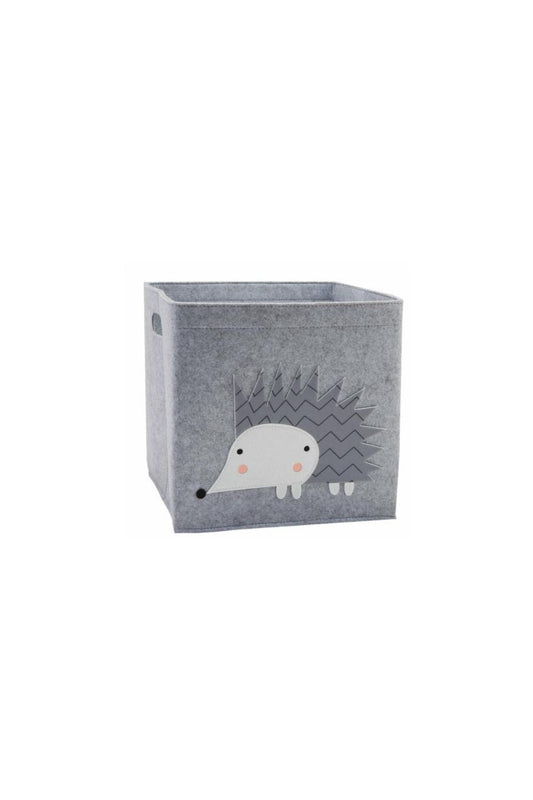 Kids cube storage basket with echidna design