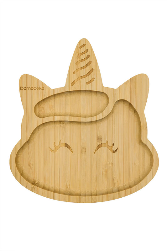 Baby Bamboo suction plate with unicorn design