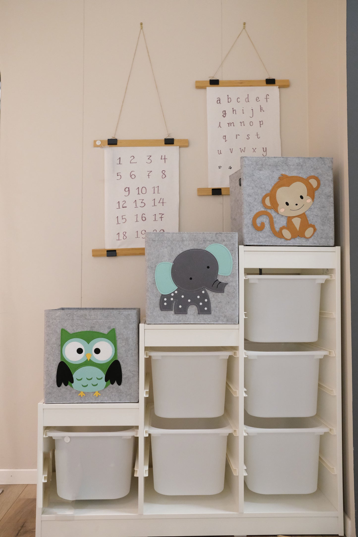Kids Cube Storage Basket - Owl