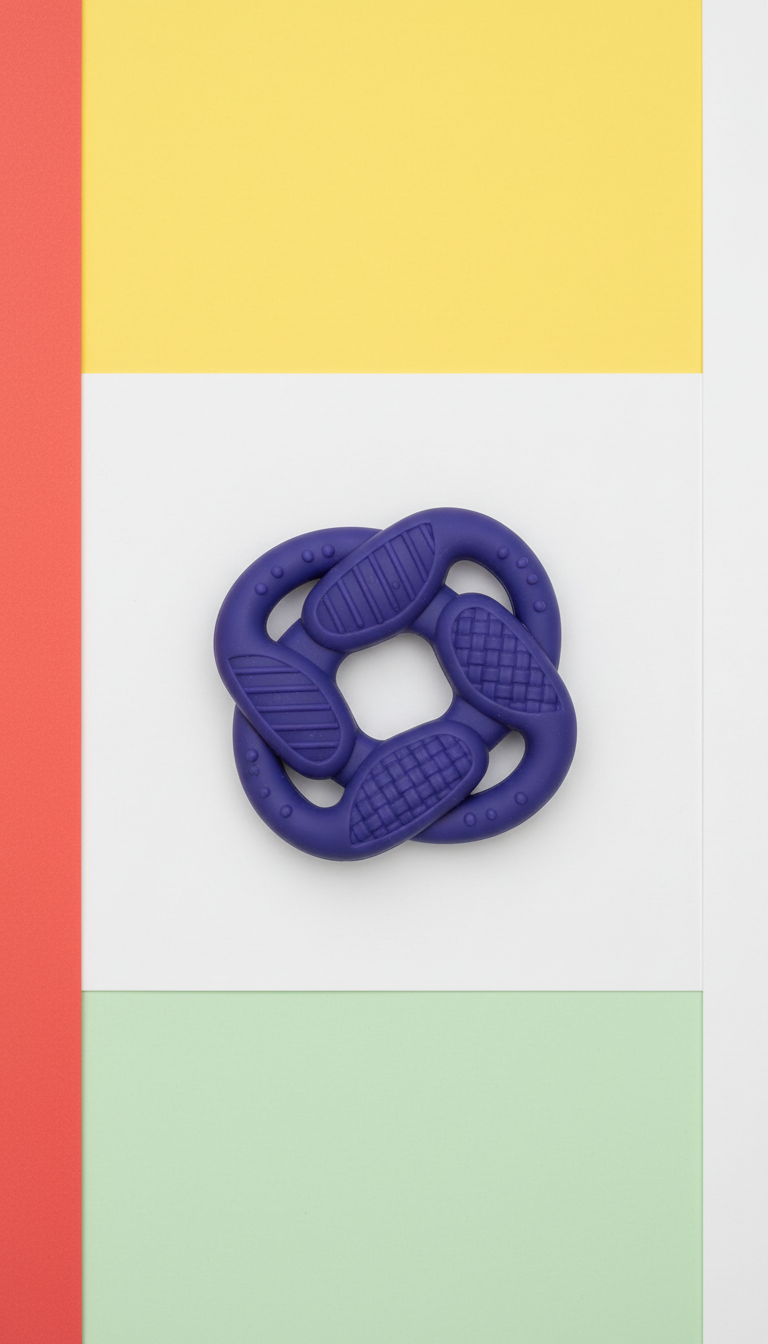 Vivid Indigo Silicone Teething Ring