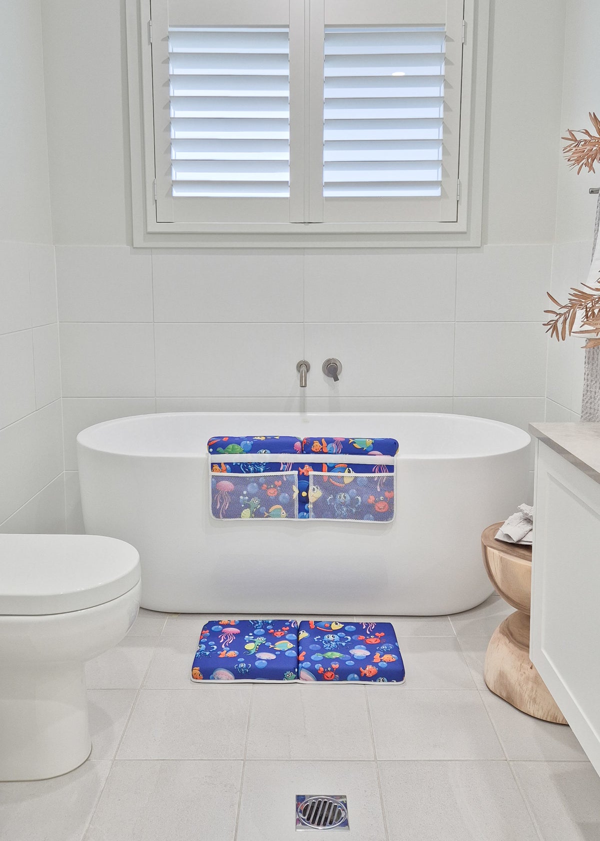 Baby Bath Kneeler and Elbow Rest Pad - Blue Sea