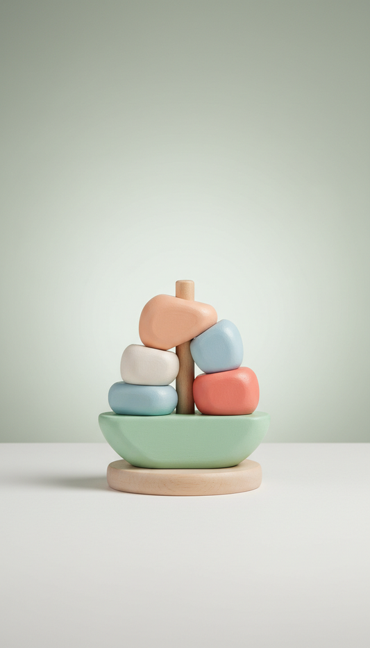 Hand-Painted Wooden Stacking Toy