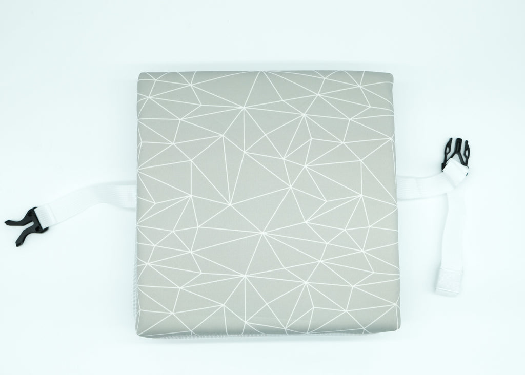 Baby Bath Kneeler and Elbow Rest Pad | Comfortable Bath Time Support for Parents - Geometric Grey (Narrow Edge Baths)