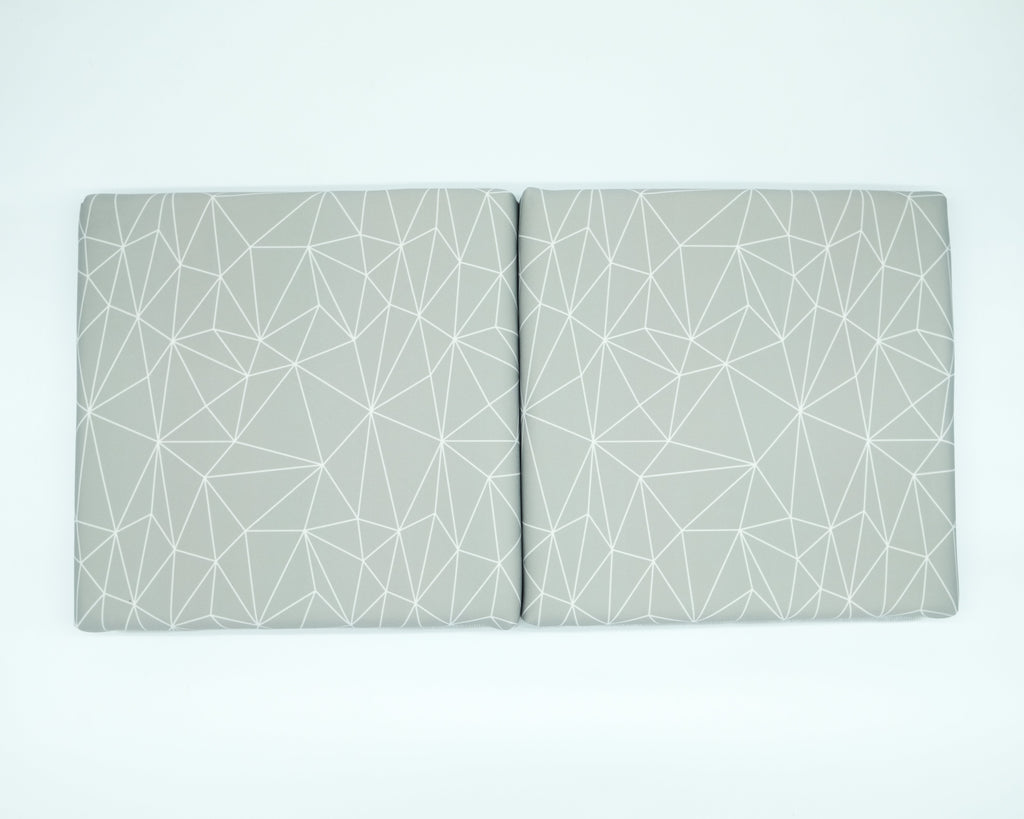 Baby Bath Kneeler and Elbow Rest Pad | Comfortable Bath Time Support for Parents - Geometric Grey (Narrow Edge Baths)