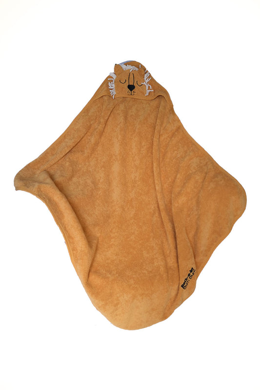 Large Baby / toddler hooded towel in lion design