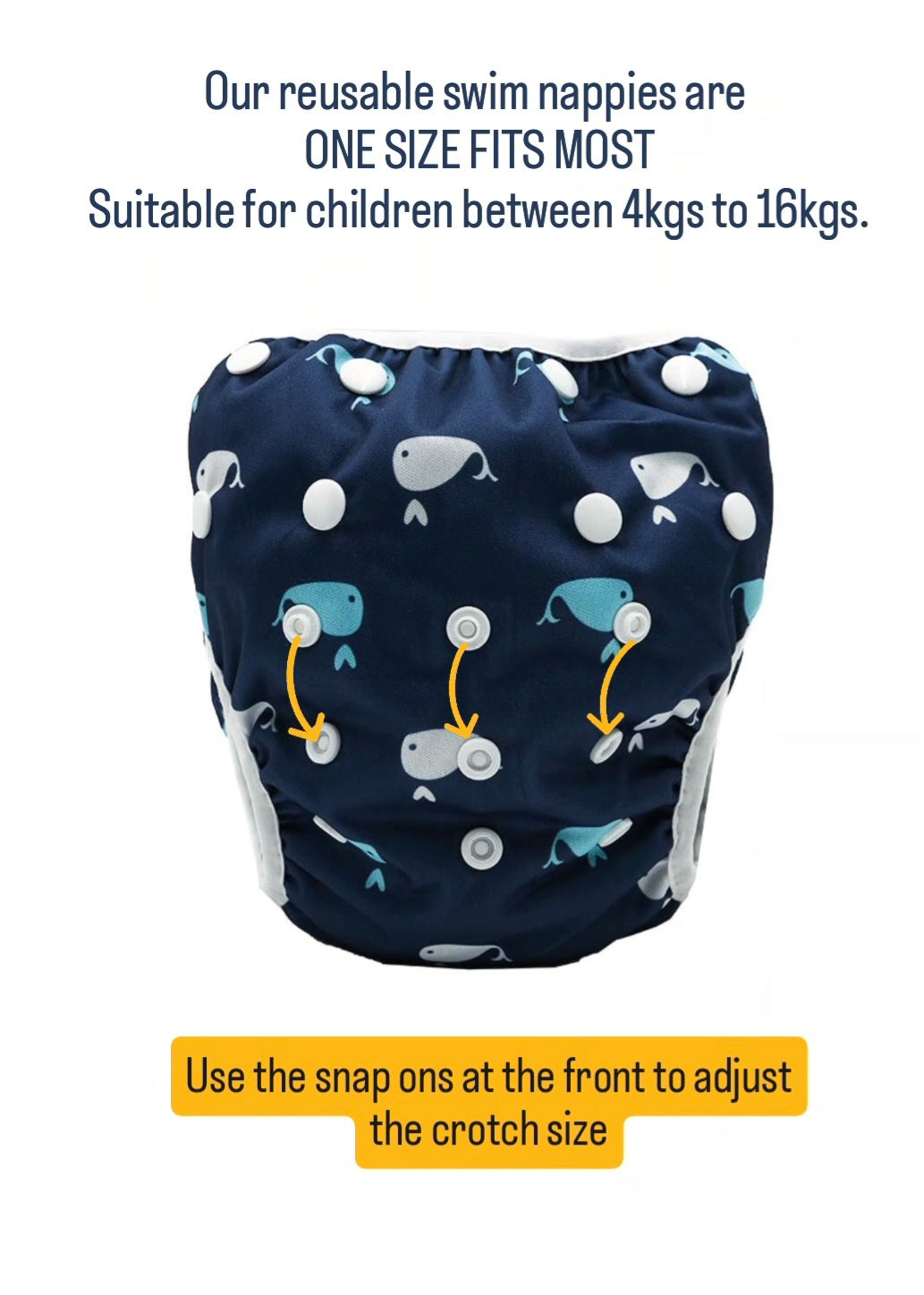 Reusable Swim Nappy - Feathers