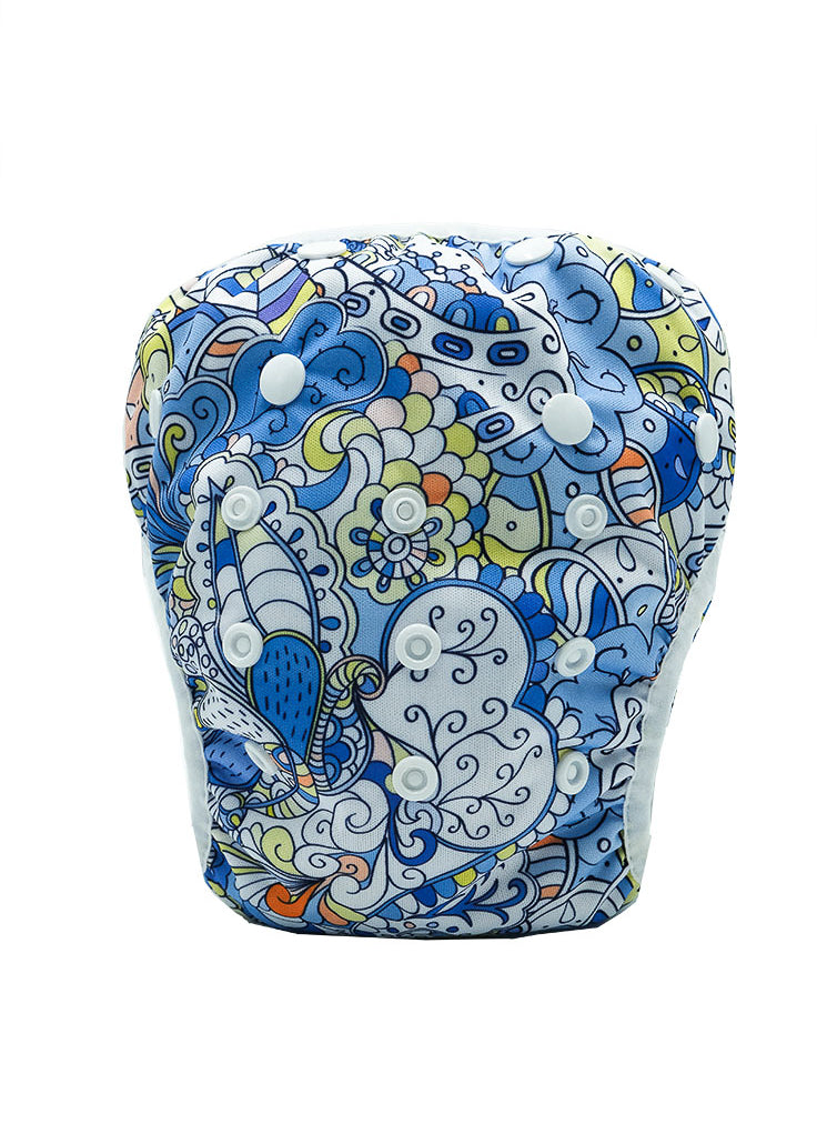 Swim Nappy and Wet Bag Set - Paisley