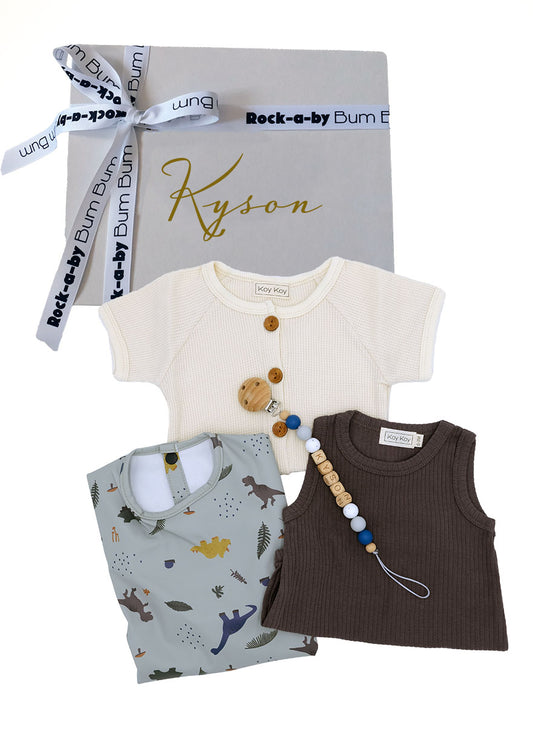 Baby Boy Personalised Gift Set - Dino
