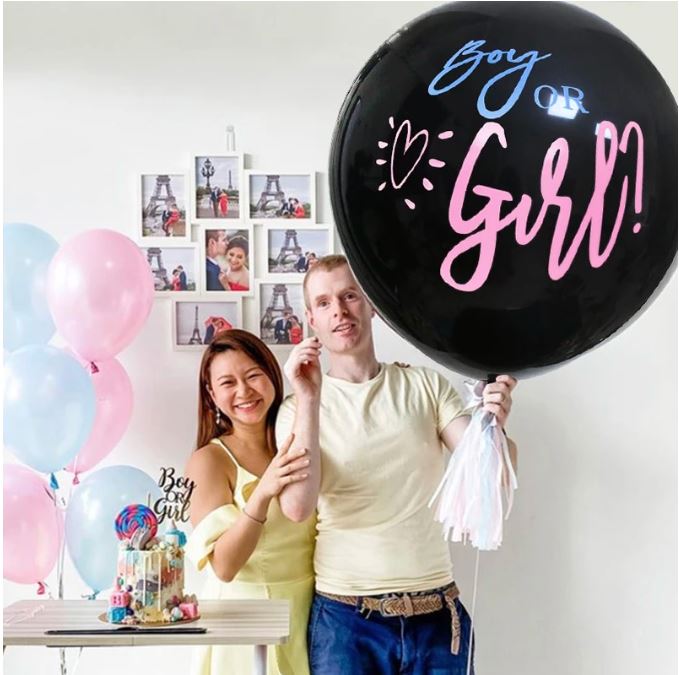 Baby Gender Reveal Giant Balloons (90cm)