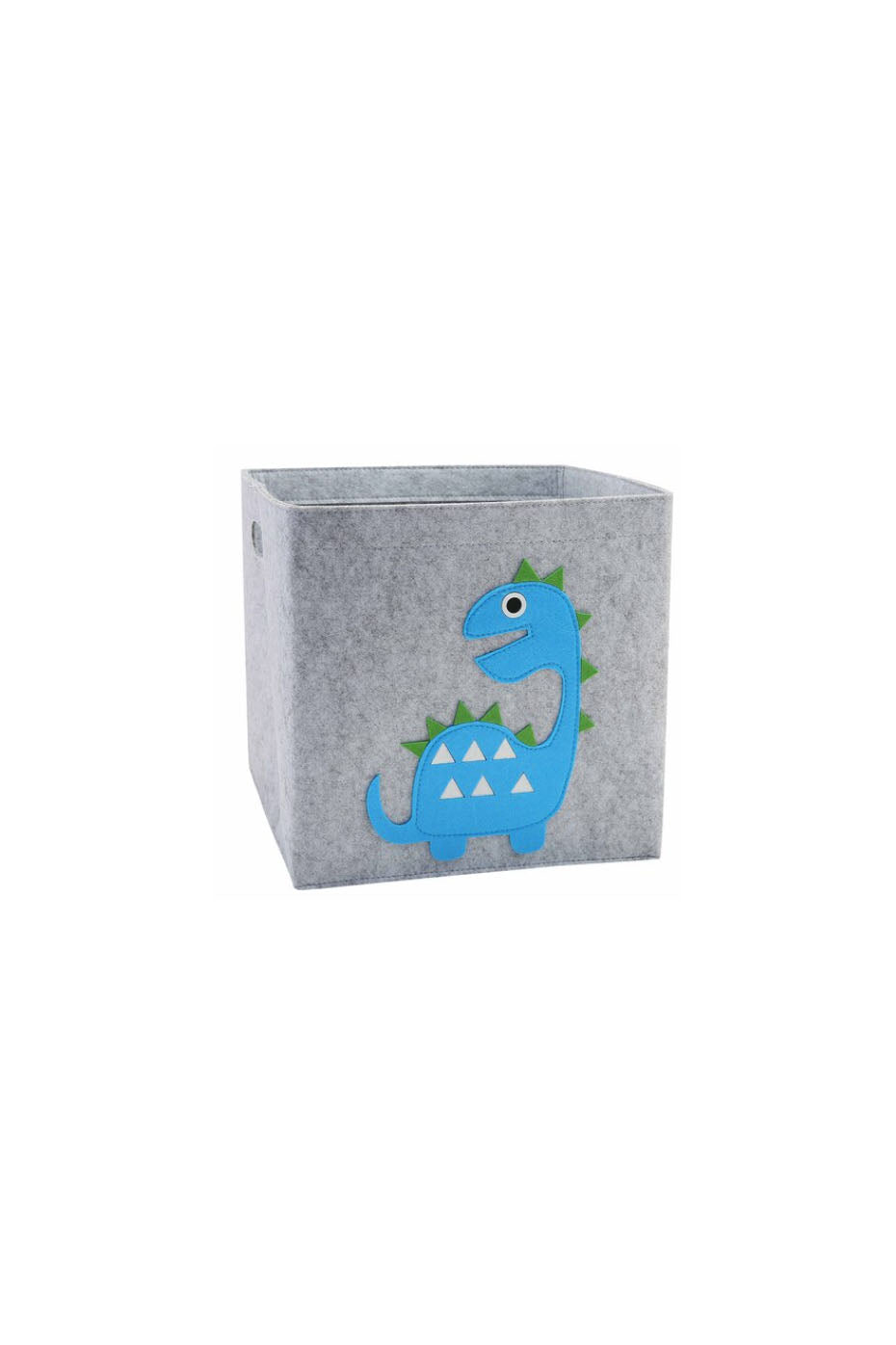 Kids cube storage basket with dinosaur design