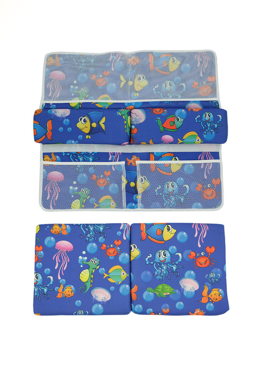 Elbow and Knee Pads for Bath in Blue sea animal design - Baby essential bath item
