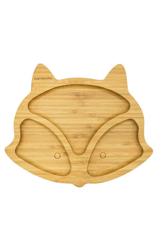 Bamboo fox plate for baby blw