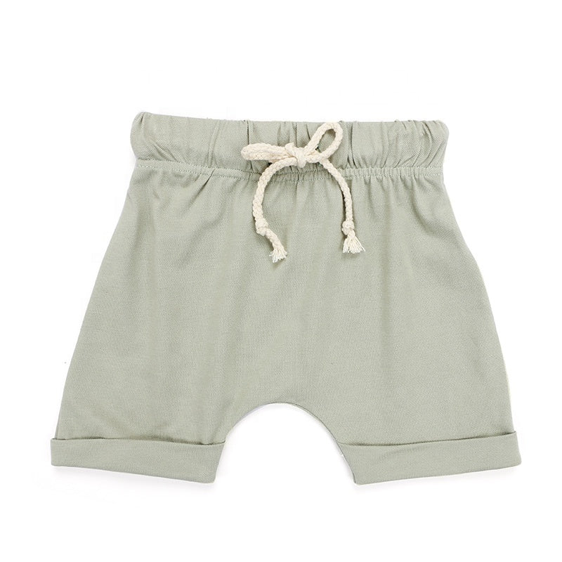 Green baby shorts