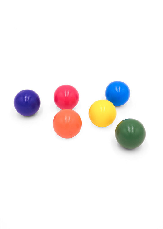 Wooden Balls (6 pieces) - Rainbow