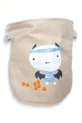 Large sruffed Toy storage basket - Halloween bat design 